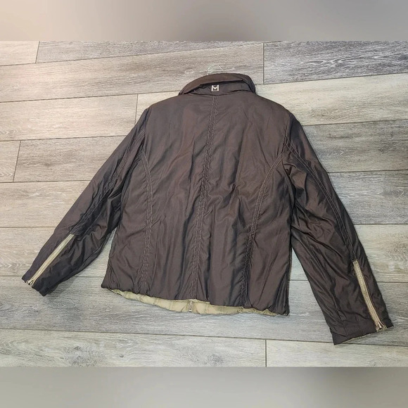 Michael Kors reversible puffer collard beige and brown womens jacket - Picture 8 of 15